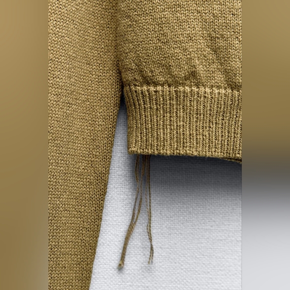 ZARA KNIT CARDIGAN WITH CONTRAST TOPSTITCHING - Picture 3 of 5